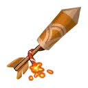 Orange Crackling Firework