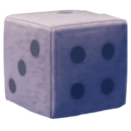 White Six-Sided Die